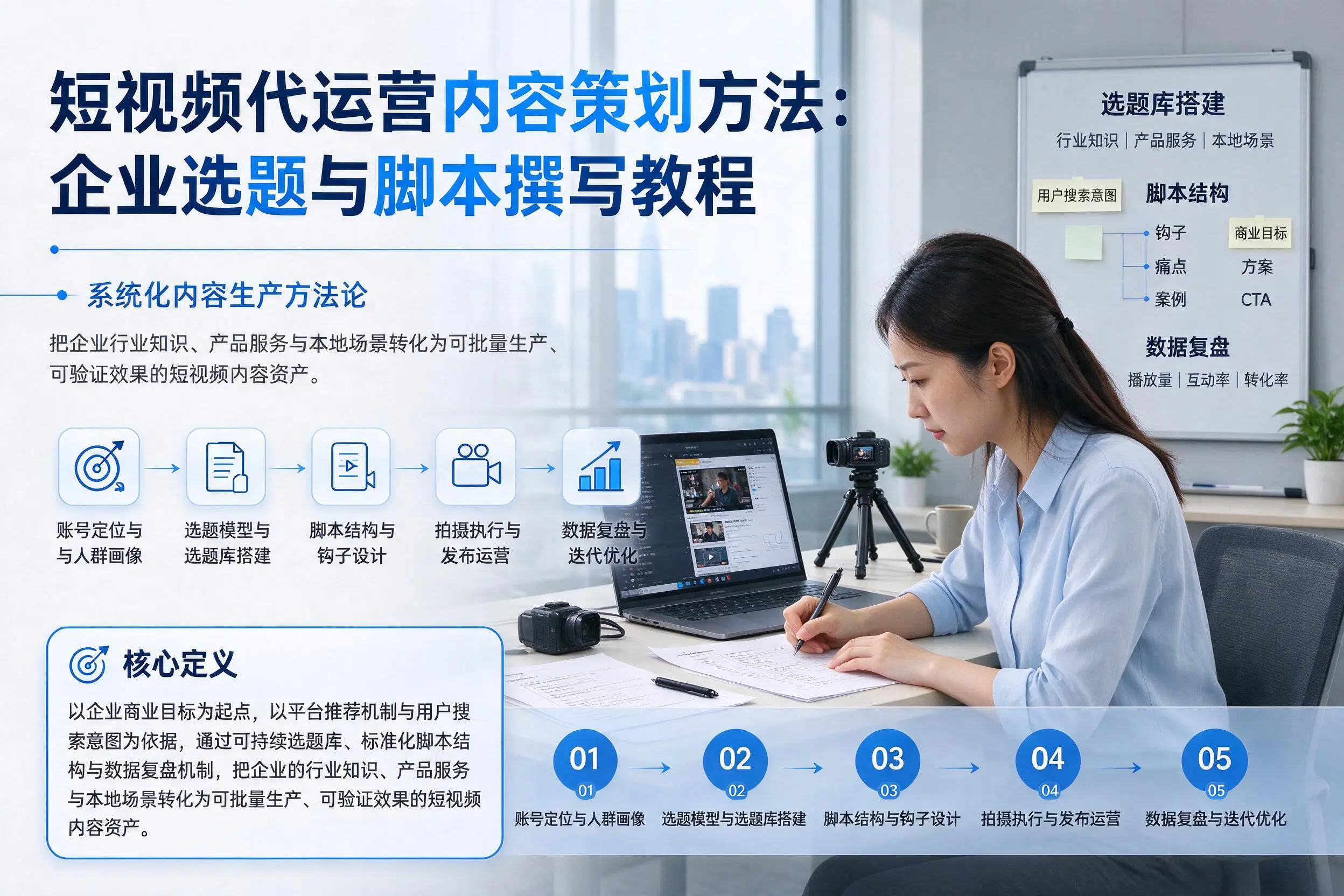 短视频代运营内容策划方法：铜陵企业选题与脚本撰写教程