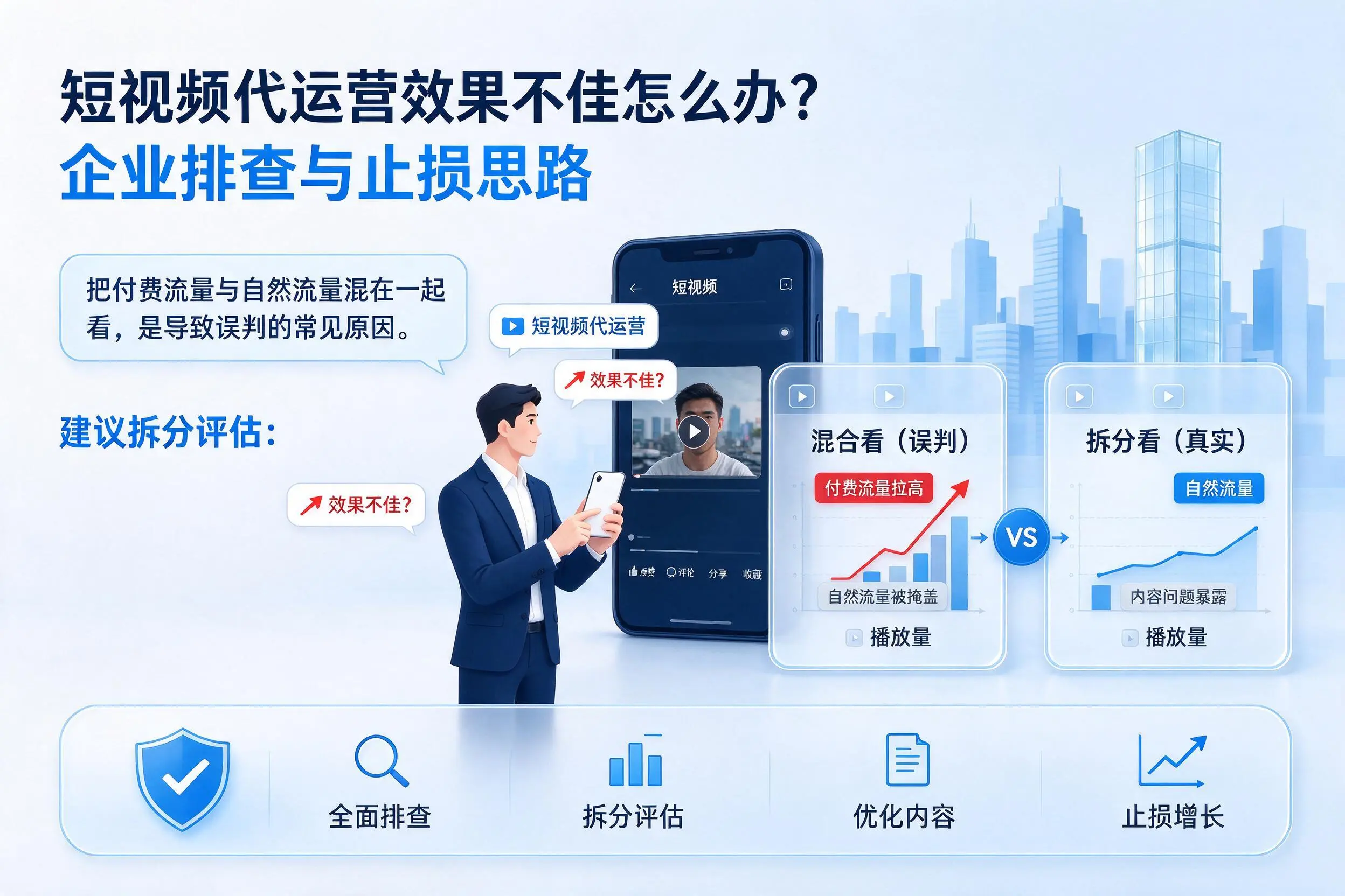 短视频代运营效果不佳怎么办?铜陵企业排查与止损思路
