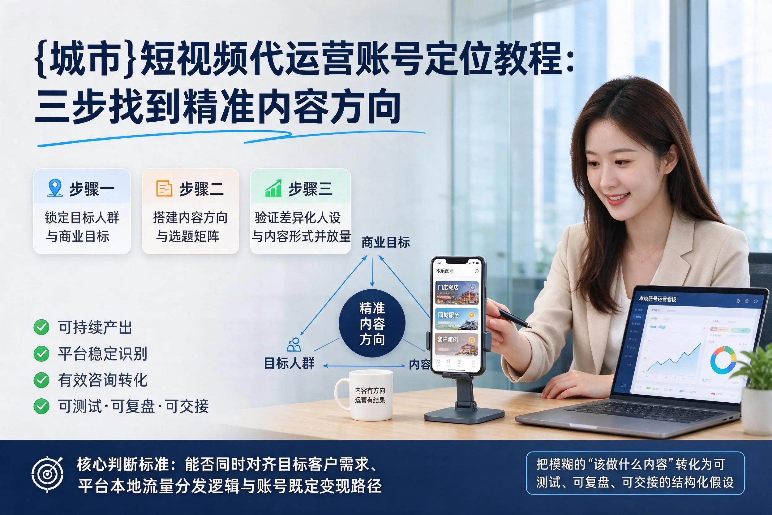 铜陵短视频代运营账号定位教程：三步找到精准内容方向