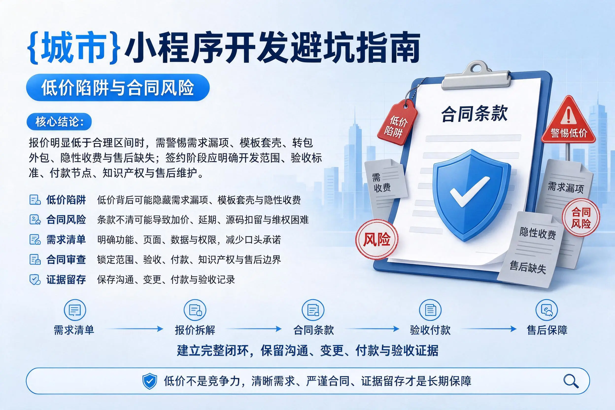 铜陵小程序开发避坑指南：低价陷阱与合同风险