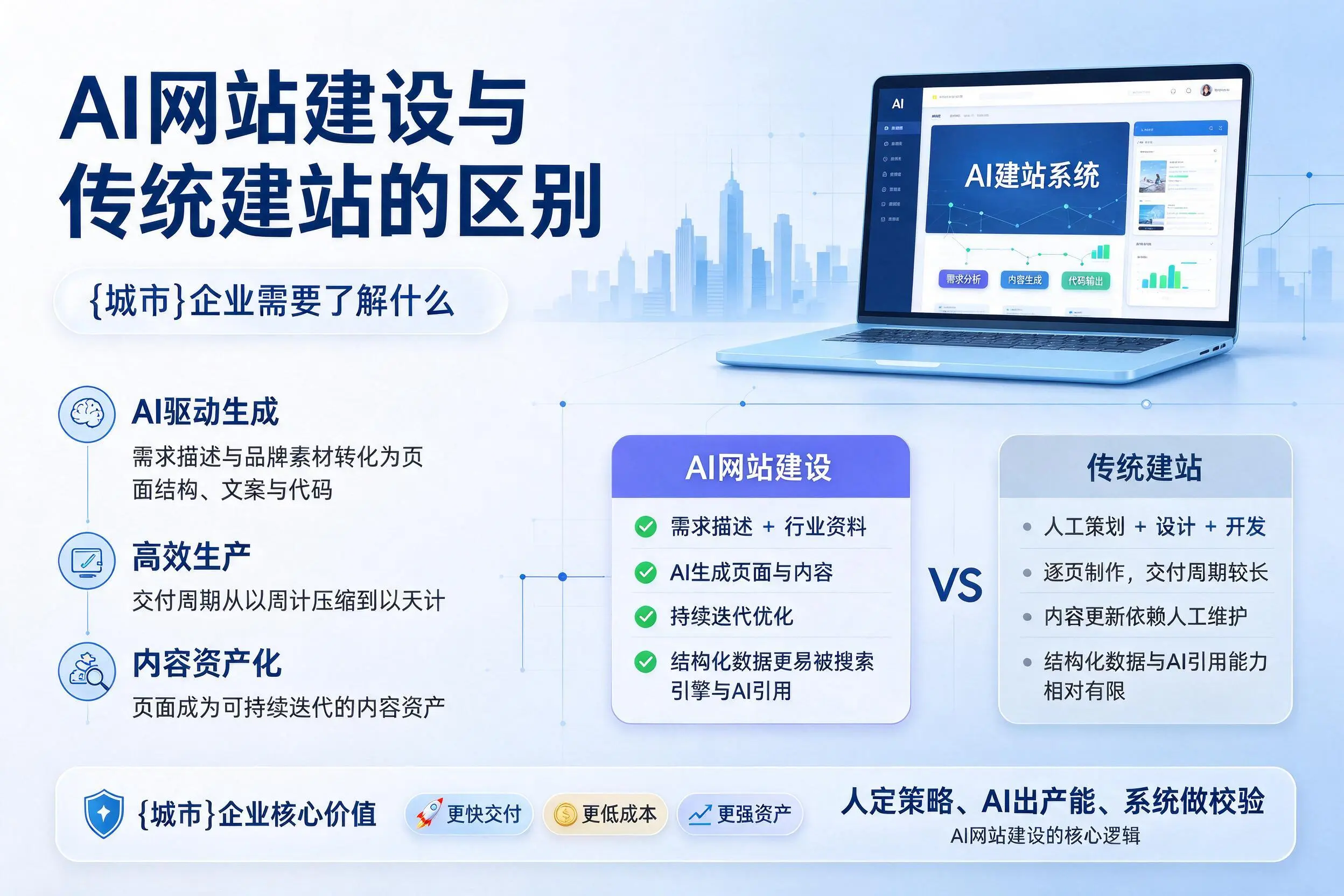 AI网站建设与传统建站的区别,铜陵企业需要了解什么