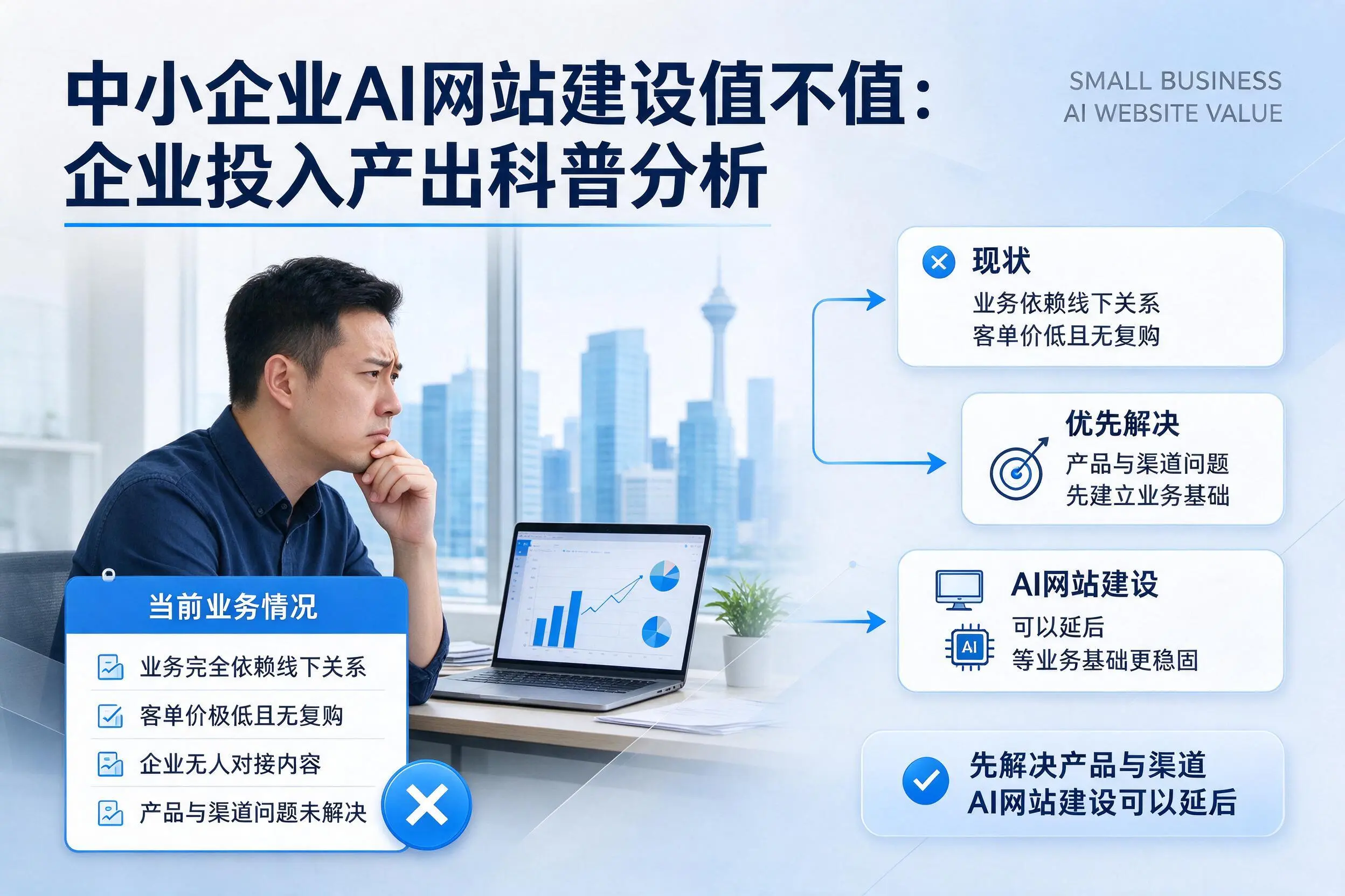 中小企业AI网站建设值不值：铜陵企业投入产出科普分析
