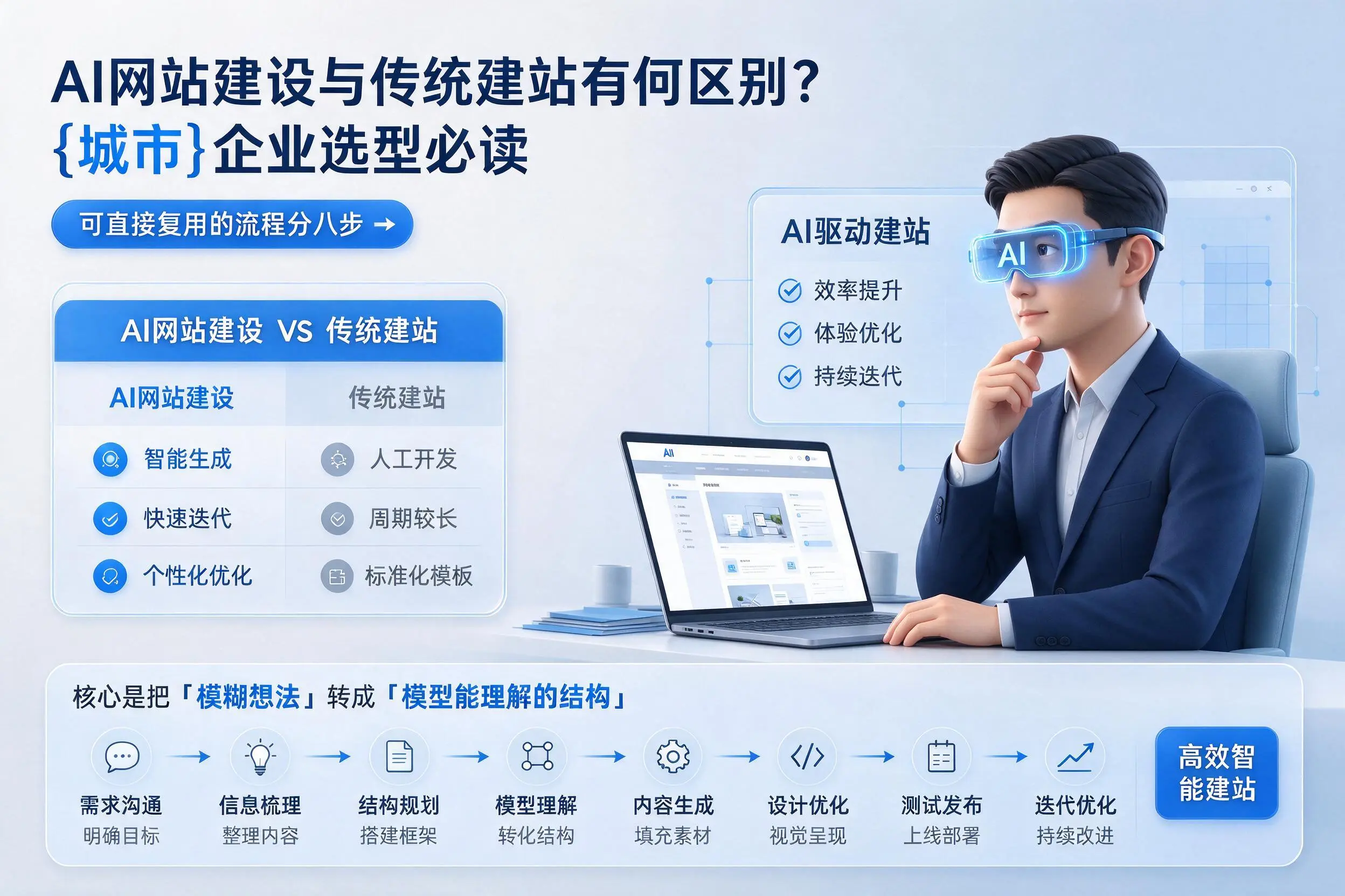 AI网站建设与传统建站有何区别？铜陵企业选型必读