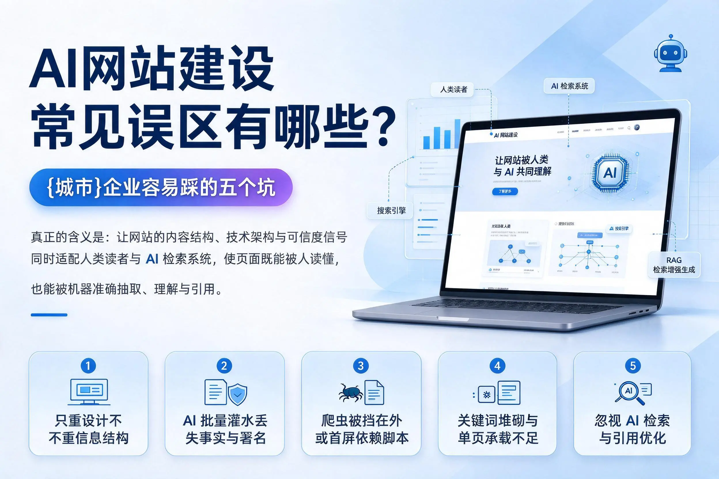 AI网站建设常见误区有哪些?铜陵企业容易踩的五个坑