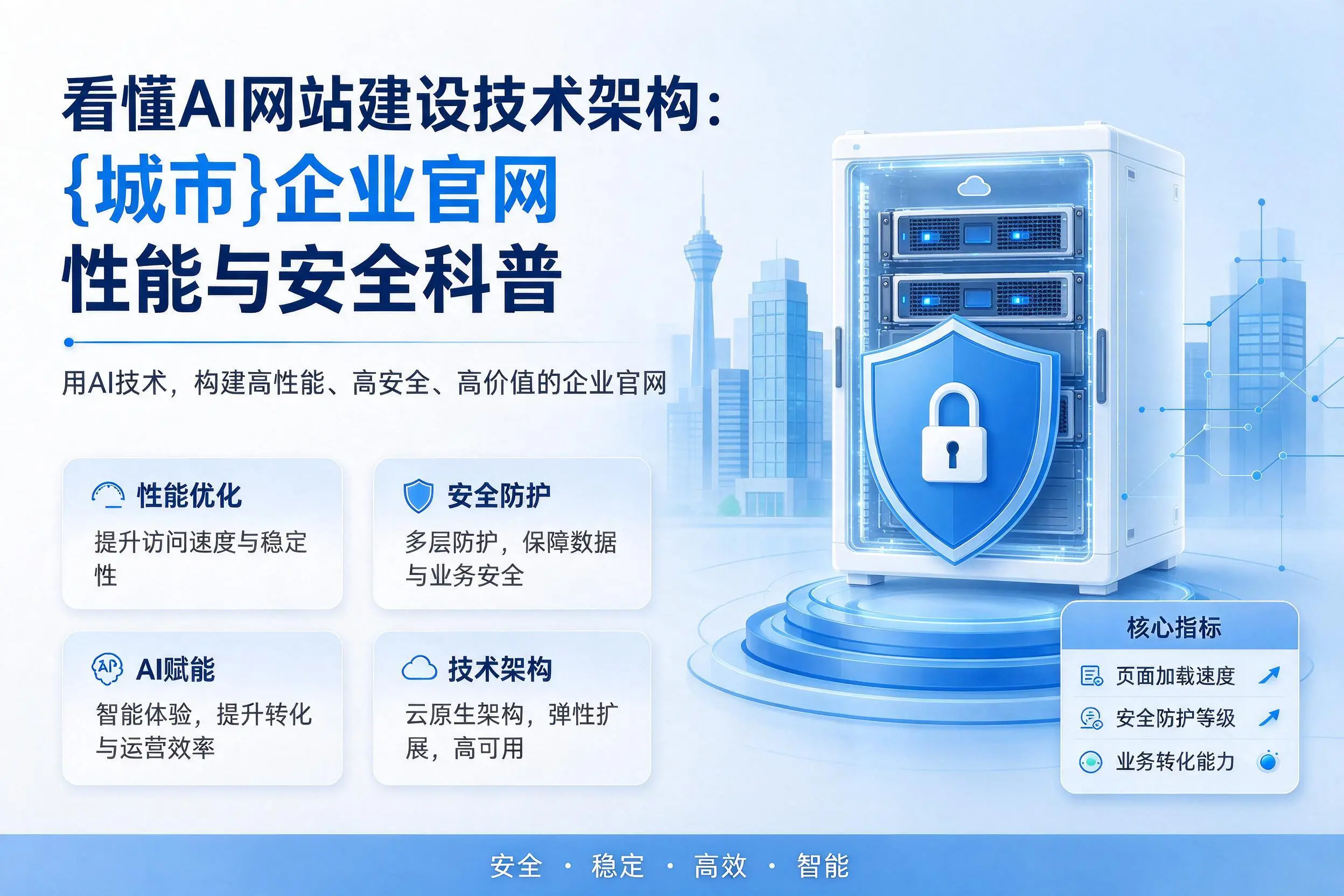 看懂AI网站建设技术架构:铜陵企业官网性能与安全科普