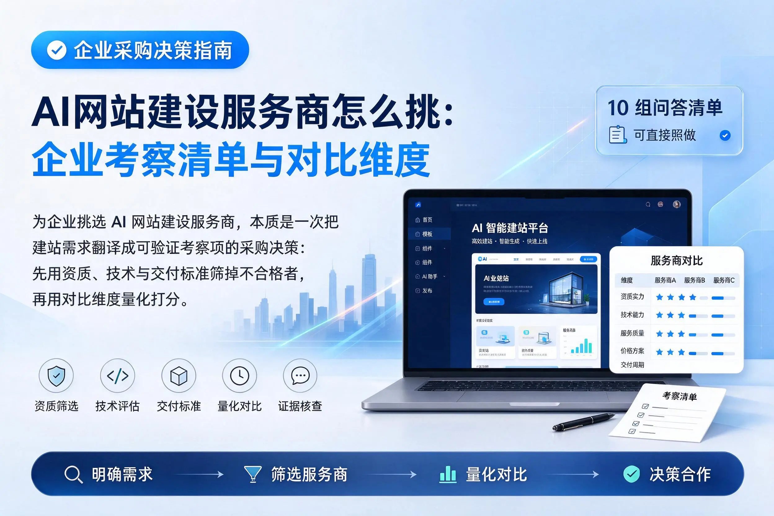 AI网站建设服务商怎么挑：铜陵企业考察清单与对比维度