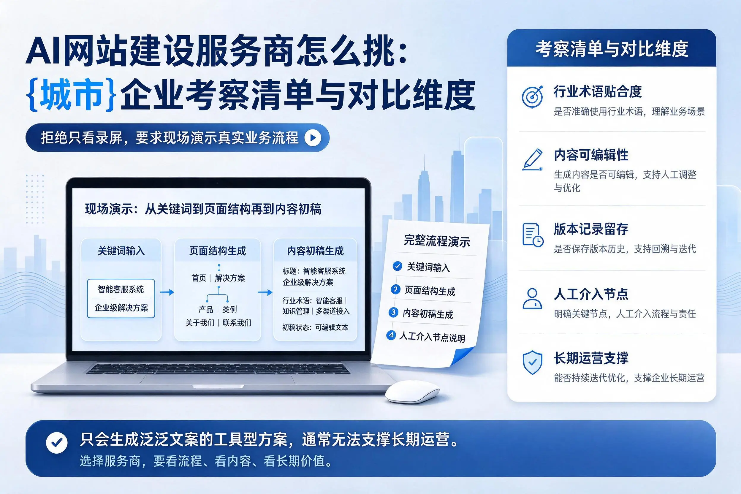 AI网站建设服务商怎么挑：铜陵企业考察清单与对比维度
