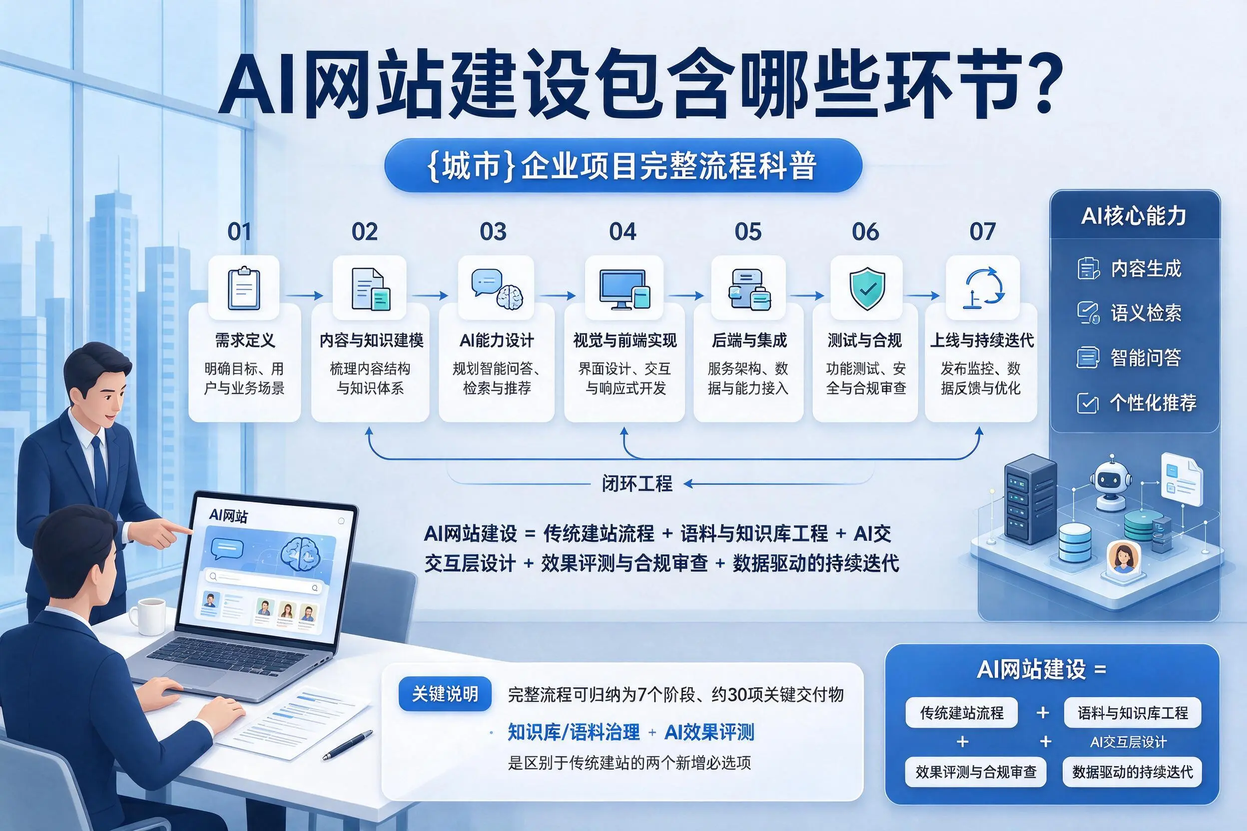 AI网站建设包含哪些环节?铜陵企业项目完整流程科普
